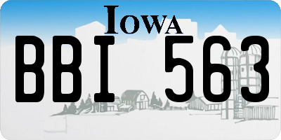 IA license plate BBI563