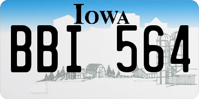 IA license plate BBI564