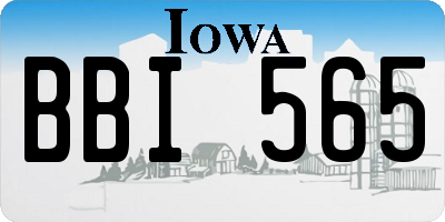 IA license plate BBI565