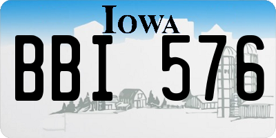 IA license plate BBI576