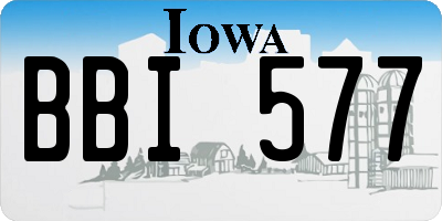 IA license plate BBI577