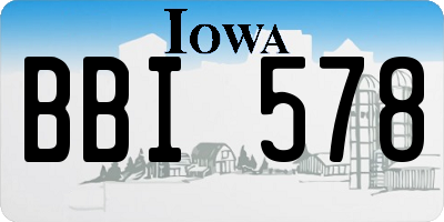 IA license plate BBI578