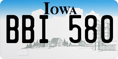 IA license plate BBI580
