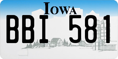 IA license plate BBI581