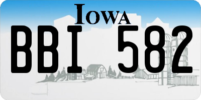 IA license plate BBI582