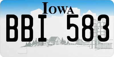 IA license plate BBI583