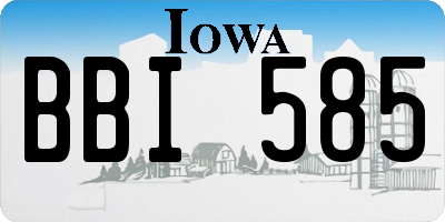 IA license plate BBI585