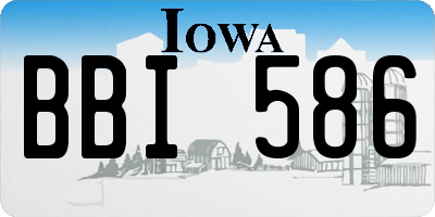 IA license plate BBI586