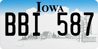 IA license plate BBI587