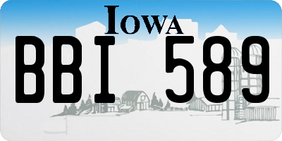 IA license plate BBI589