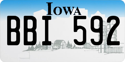 IA license plate BBI592