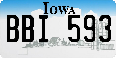 IA license plate BBI593