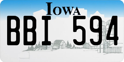 IA license plate BBI594