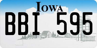 IA license plate BBI595