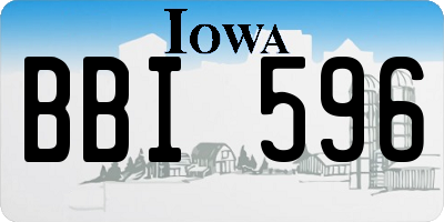 IA license plate BBI596