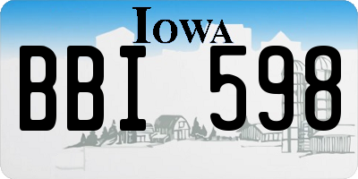 IA license plate BBI598