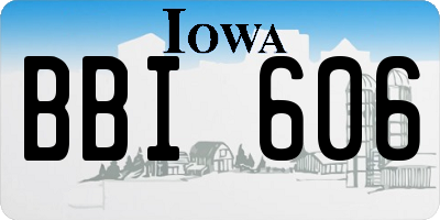 IA license plate BBI606
