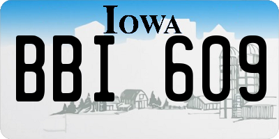 IA license plate BBI609