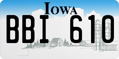 IA license plate BBI610