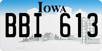 IA license plate BBI613