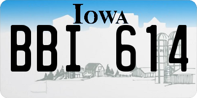 IA license plate BBI614