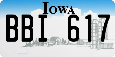IA license plate BBI617