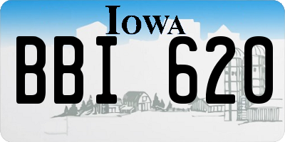 IA license plate BBI620