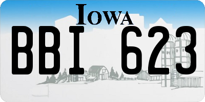 IA license plate BBI623