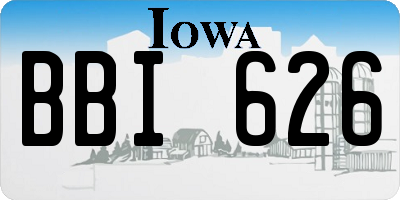 IA license plate BBI626