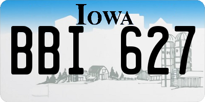 IA license plate BBI627