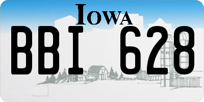IA license plate BBI628