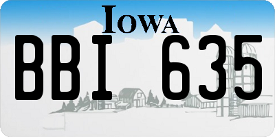 IA license plate BBI635