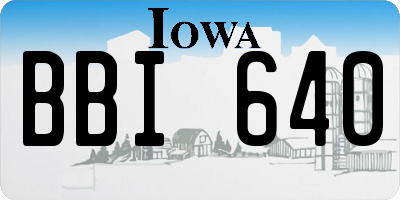 IA license plate BBI640
