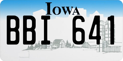 IA license plate BBI641