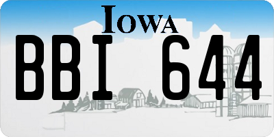 IA license plate BBI644