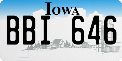 IA license plate BBI646