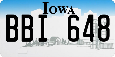 IA license plate BBI648
