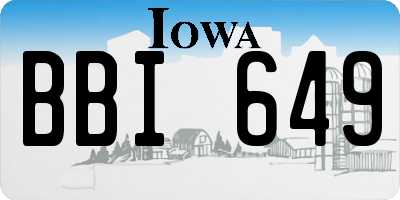 IA license plate BBI649