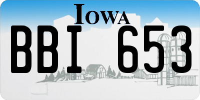IA license plate BBI653