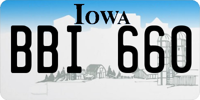 IA license plate BBI660