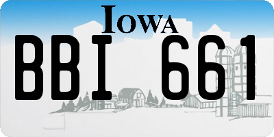 IA license plate BBI661