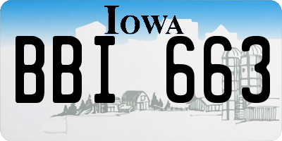 IA license plate BBI663