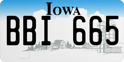 IA license plate BBI665