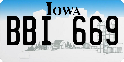 IA license plate BBI669