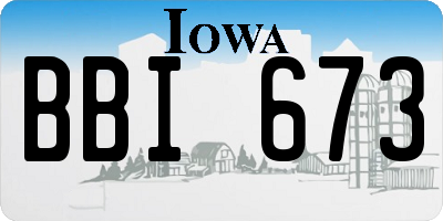 IA license plate BBI673