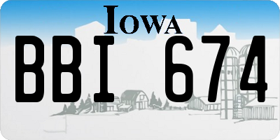IA license plate BBI674
