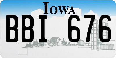 IA license plate BBI676