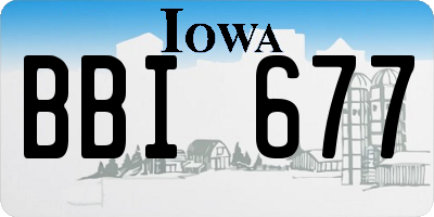 IA license plate BBI677