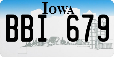IA license plate BBI679