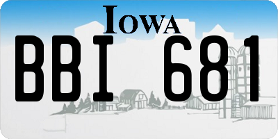 IA license plate BBI681